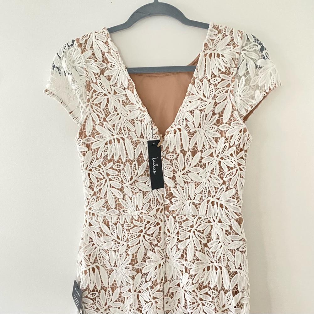 Lulus women’s white lace midi dress size S - Picture 6 of 12